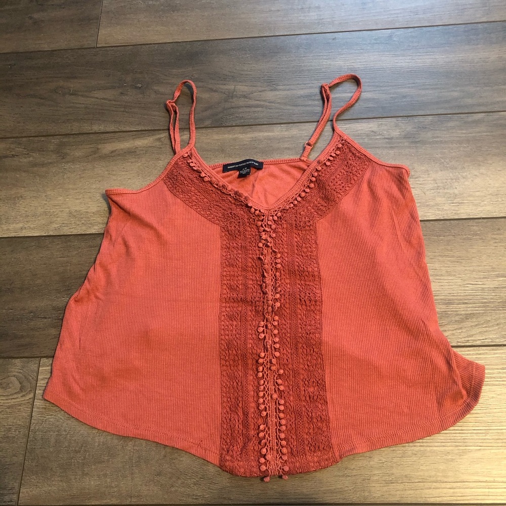 Orange V-neck Tank